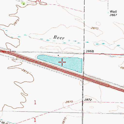 Topographic Map of East Hershey Lake, NE
