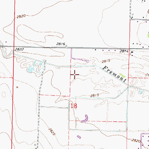 Topographic Map of Indian Meadows Golf Course, NE