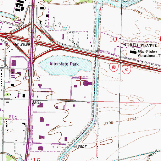 Topographic Map of D and N Event Center, NE