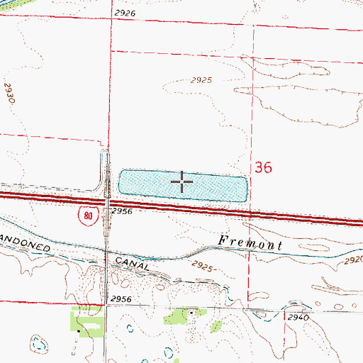 Topographic Map of East Sutherland State Wildlife Management Area, NE