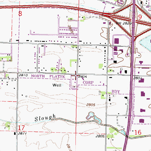 Topographic Map of Church of Christ, NE