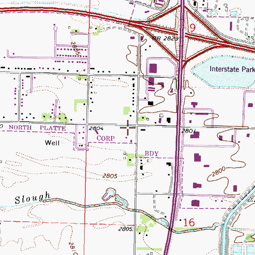Topographic Map of World Wide Church of God, NE
