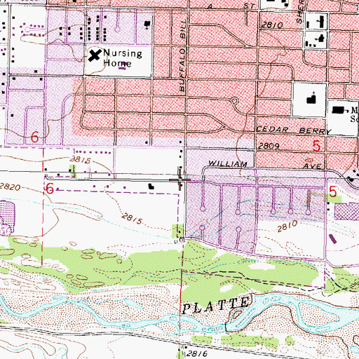 Topographic Map of Grace Community Bible Church, NE