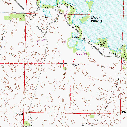 Topographic Map of Lake Maloney Golf Course, NE