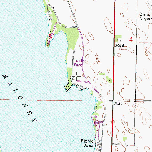 Topographic Map of Frontier Resort and RV Park, NE