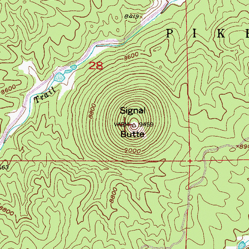 Topographic Map of Signal Butte, CO