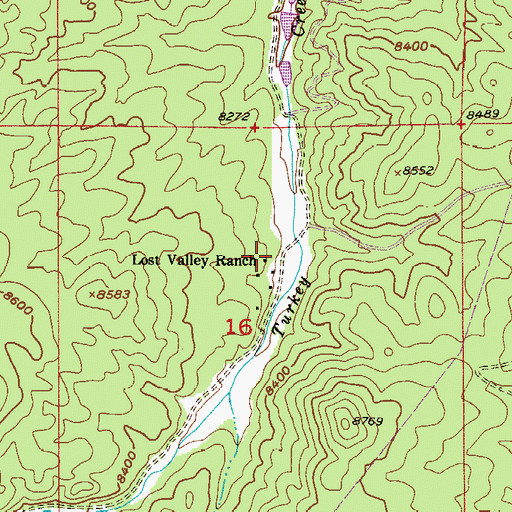 Topographic Map of Lost Valley Ranch, CO