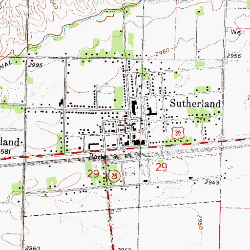 Topographic Map of Maxine White Public Library, NE