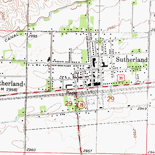 Topographic Map of Grace Lutheran Church, NE