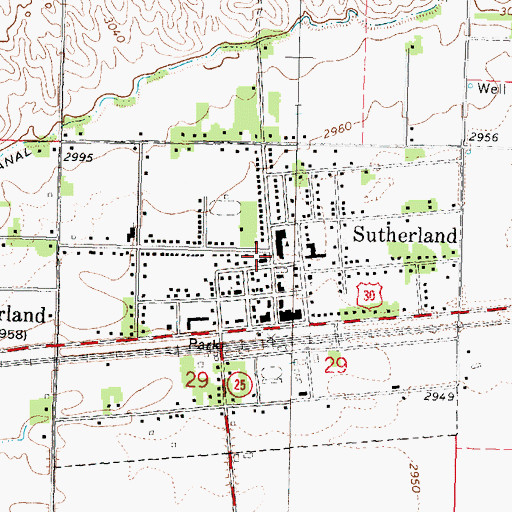 Topographic Map of Presbyterian Church, NE