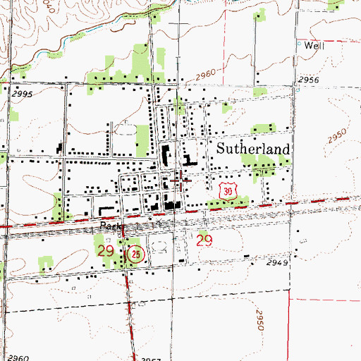 Topographic Map of Methodist Church, NE