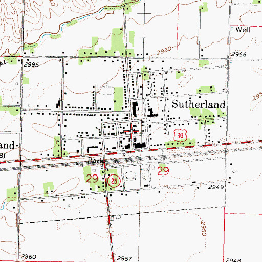 Topographic Map of Community Care at Sutherland, NE