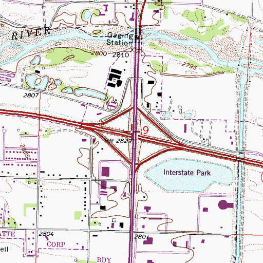 Topographic Map of Interchange 177, NE