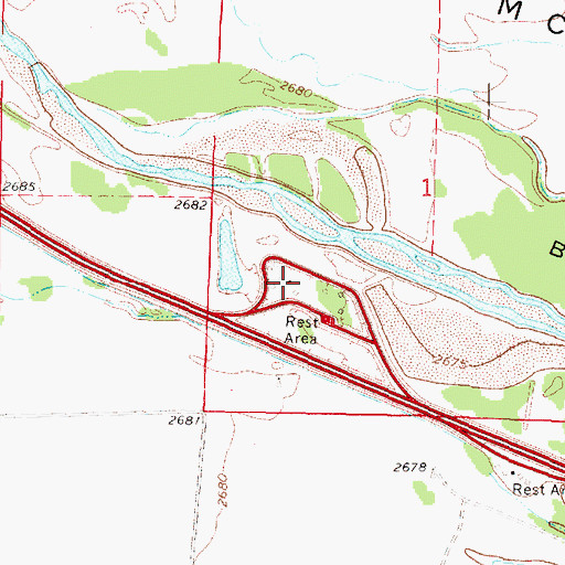 Topographic Map of Nebraska Gateway Sculpture, NE