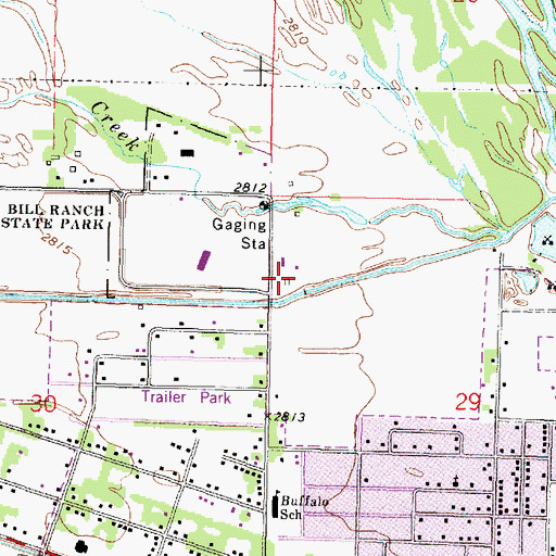 Topographic Map of Fort McPherson Historical Marker, NE