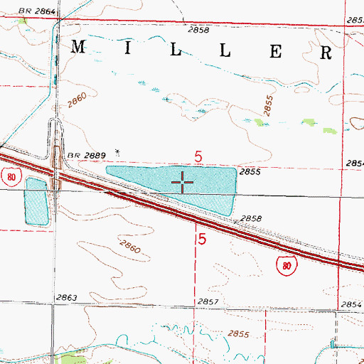 Topographic Map of Birdwood Lake State Wildlife Management Area, NE