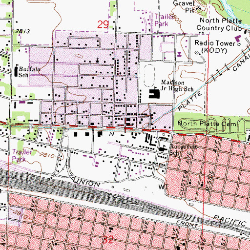 Topographic Map of Platte Valley Christian Academy, NE
