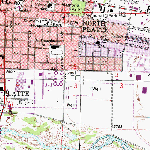 Topographic Map of Aspen Park Retirement and Assisted Living, NE