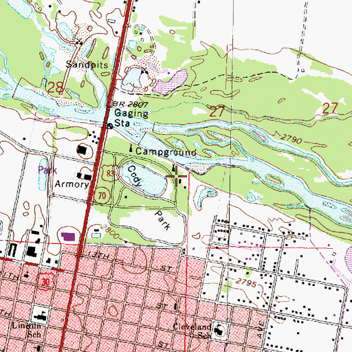 Topographic Map of Cody Park Railroad Museum, NE