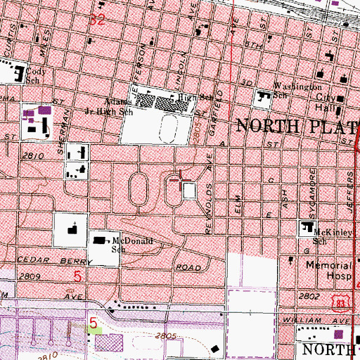 Topographic Map of Orabella Park, NE