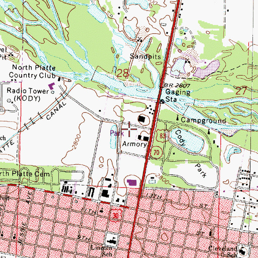 Topographic Map of Bill Wood Field, NE