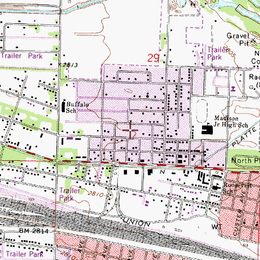 Topographic Map of Mobile Manor, NE
