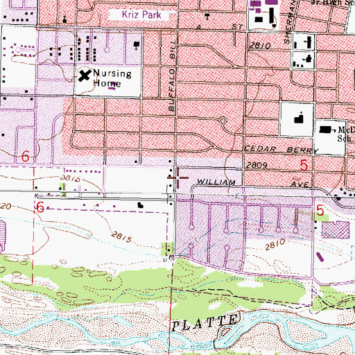 Topographic Map of Key Estates, NE