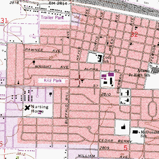 Topographic Map of Saint Paul Evangelical Lutheran Church, NE