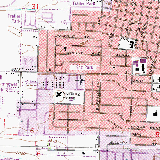 Topographic Map of Messiah Lutheran Church, NE