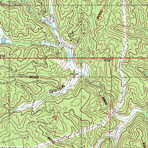 Topographic Map of Ensign Gulch, CO