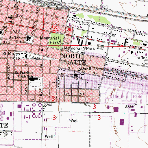 Topographic Map of Our Redeemer Lutheran Church, NE