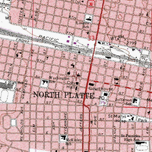 Topographic Map of Episcopal Church of Our Savior, NE