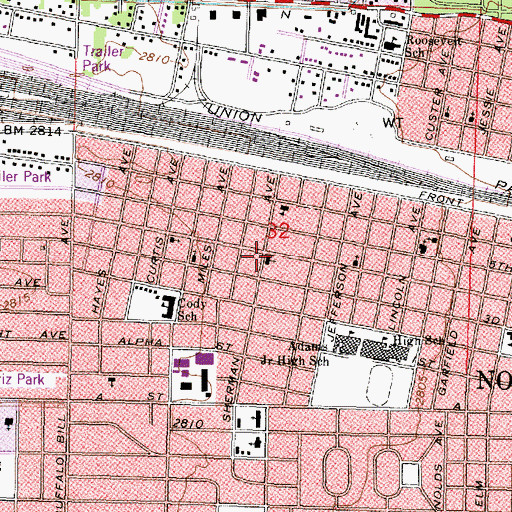 Topographic Map of Church of Christ, NE