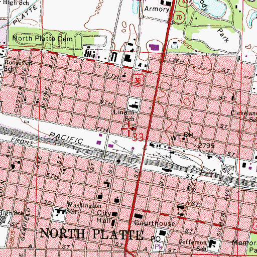 Topographic Map of Berean Fundamental Church, NE