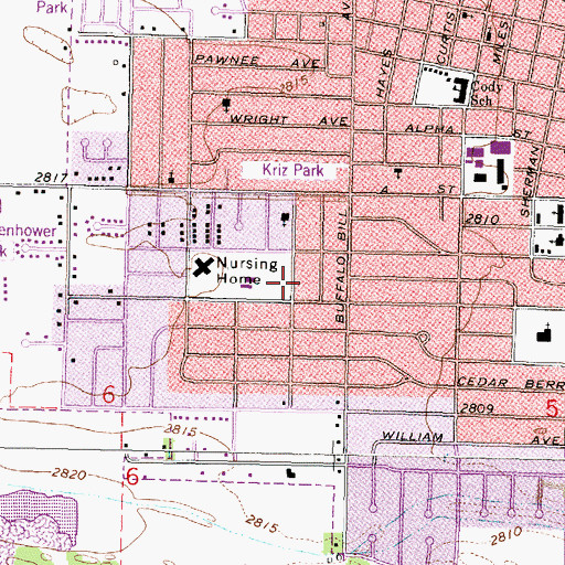 Topographic Map of Beautiful Savior Lutheran Church, NE