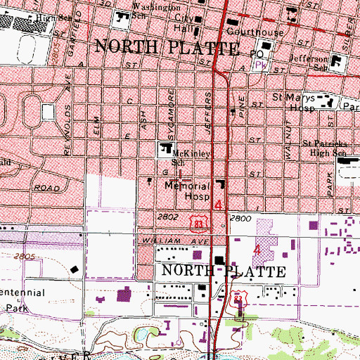 Topographic Map of Wesleyan Church, NE