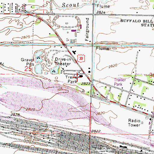 Topographic Map of A-1 Sunset Mobile/RV Park, NE