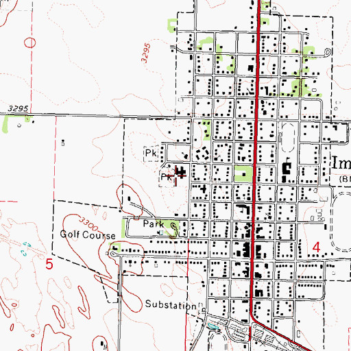 Topographic Map of Imperial Heights Retirement Center, NE