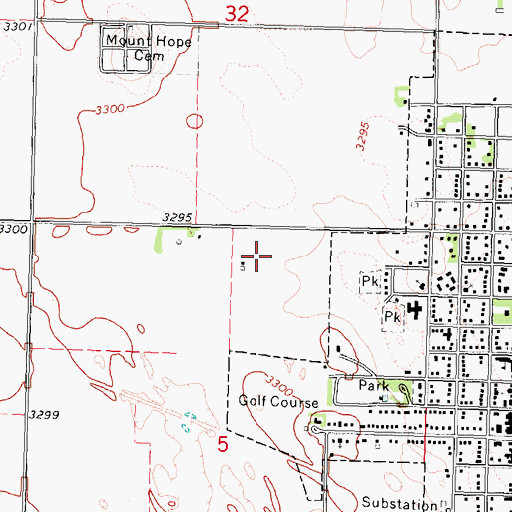 Topographic Map of Imperial Bible Church, NE