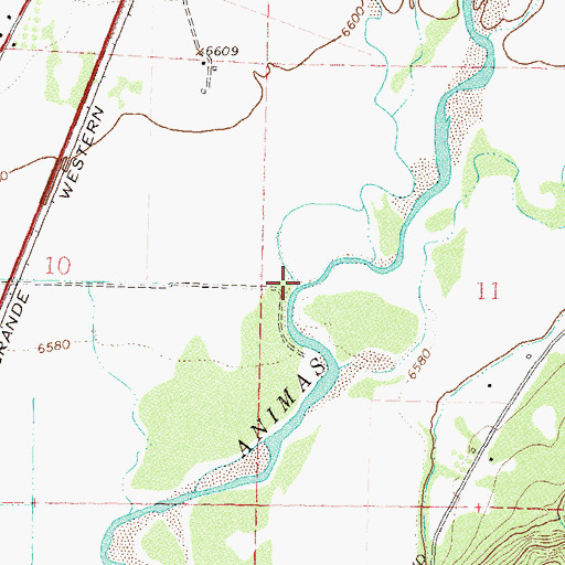 Topographic Map of Hermosa Creek, CO