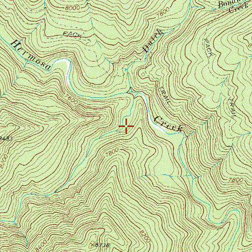 Topographic Map of Dutch Creek, CO