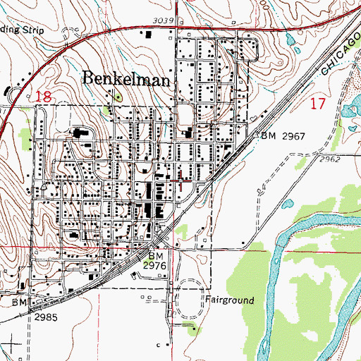 Topographic Map of Benkelman Womans Club Library, NE