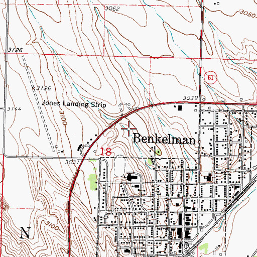 Topographic Map of Dundy County Hospital Clinic, NE