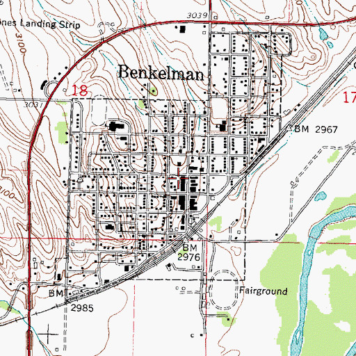 Topographic Map of Burrows Vision Clinic, NE