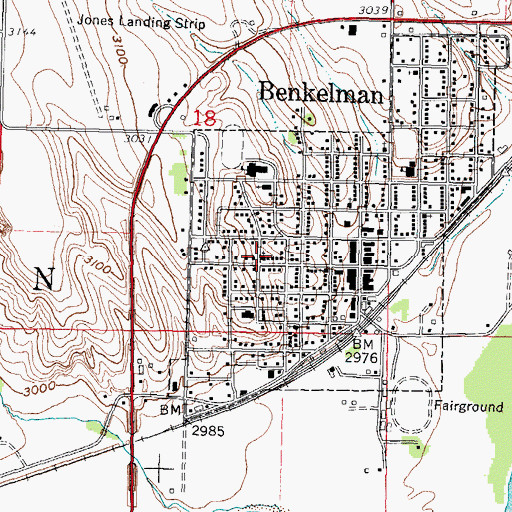 Topographic Map of Zion Lutheran Church, NE