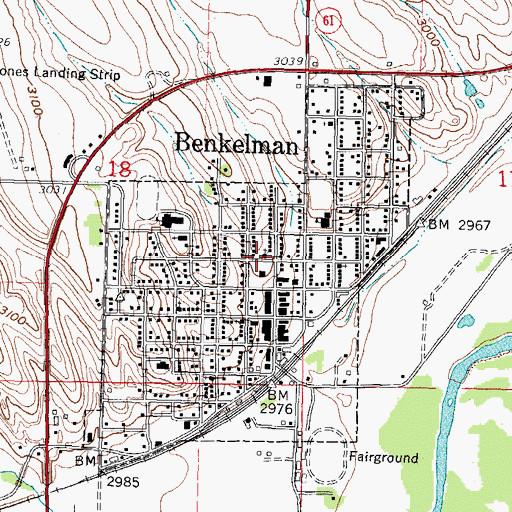 Topographic Map of United Methodist Church, NE