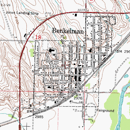 Topographic Map of Trinity Baptist Church, NE