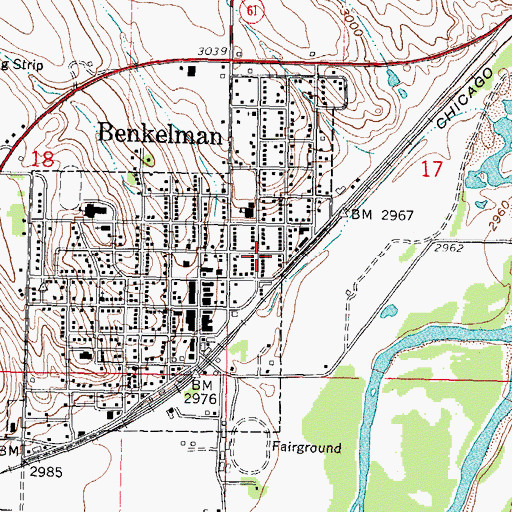 Topographic Map of Harvest Time Assembly of God Church, NE