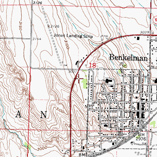 Topographic Map of Friends Church, NE