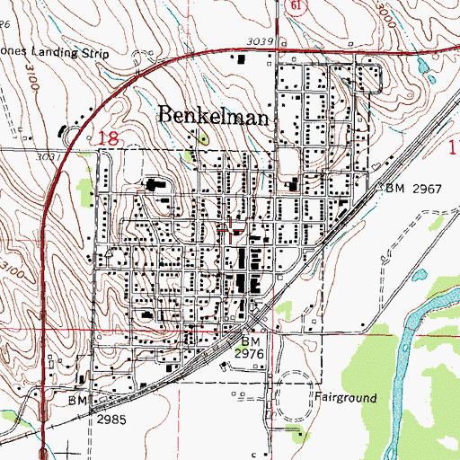 Topographic Map of Dundy County Courthouse, NE